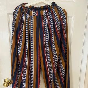 Print High Waisted Trousers